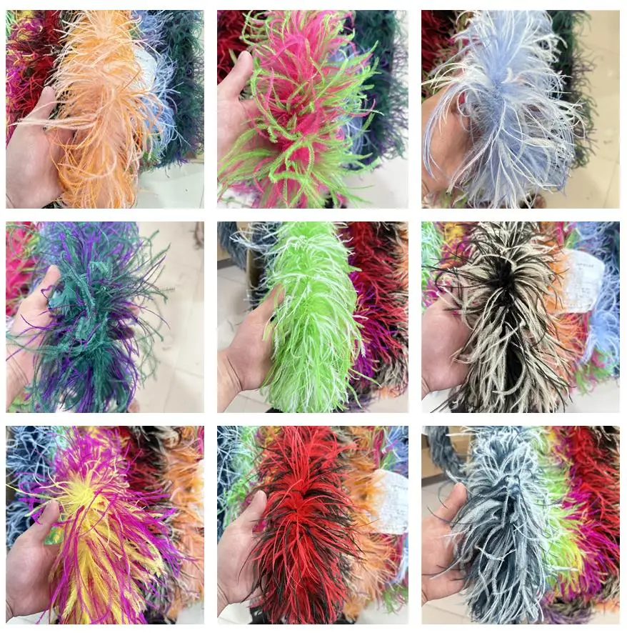 1/1.3M/2M White Black Ostrich Feather Boa Shawl Gold Chicken Feathers for  Wedding Decorative Carnival Clothing Acessories Plume - AliExpress