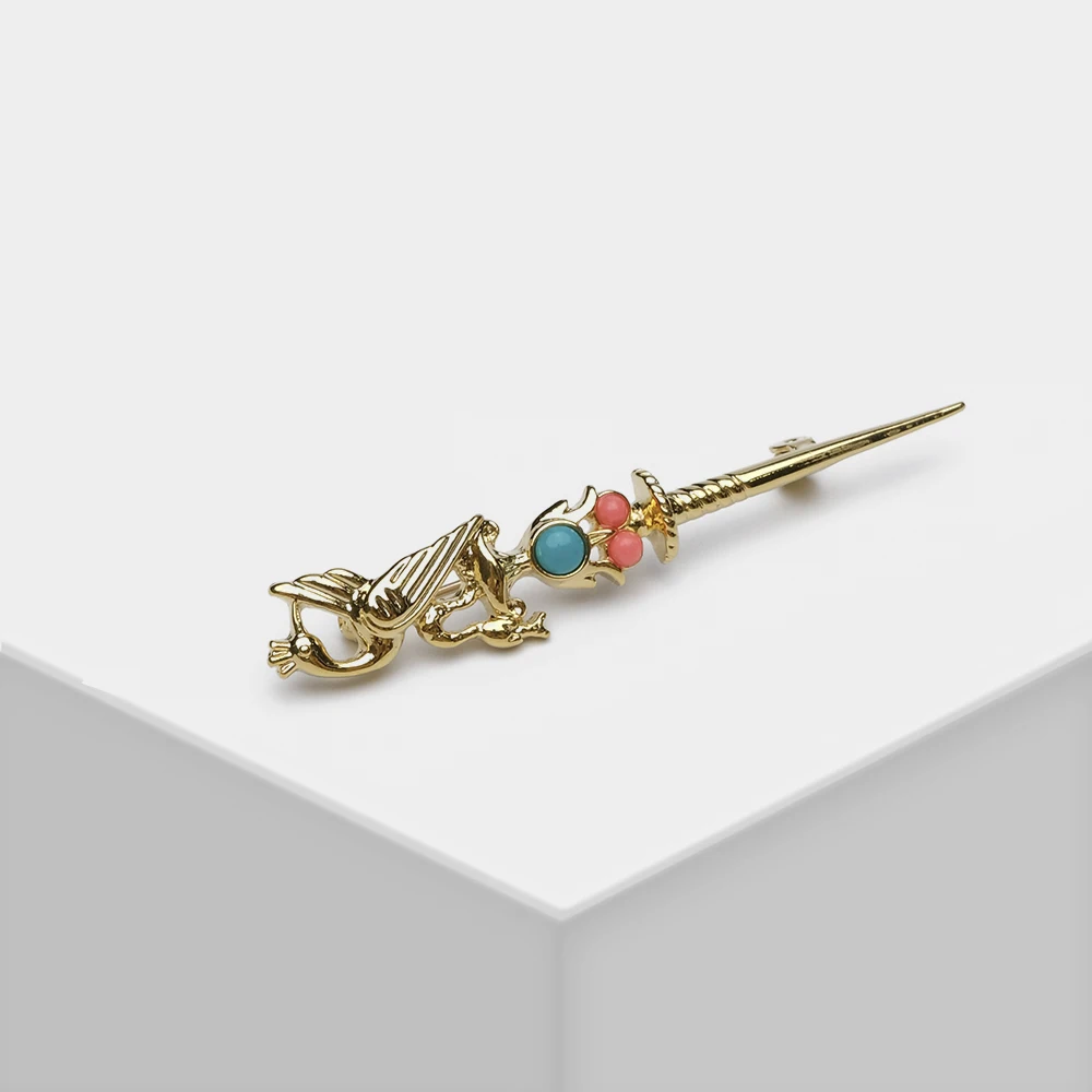 

Amorita boutique design gold color brooches