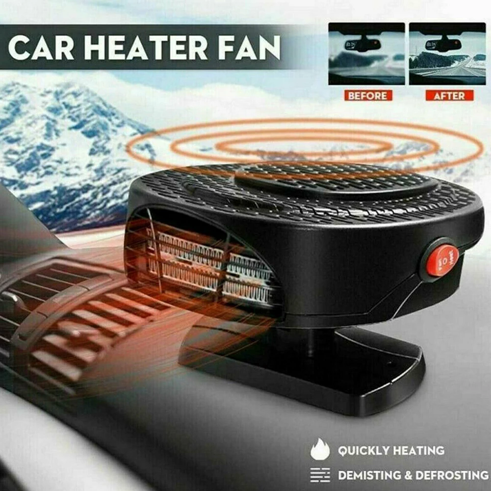 

DC 12V 500W Car Auto Heater Cooler Dryer Fan Defroster Demister Portable Heating Black Universal Car Accessories