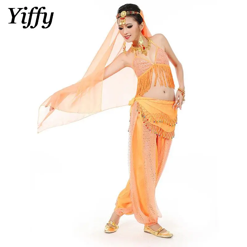 

Adult Belly Dance Costume Set Arab Indian Bollywood Belly Dance Costume Cosplay Jasmine Princess Stage Performance Clothing