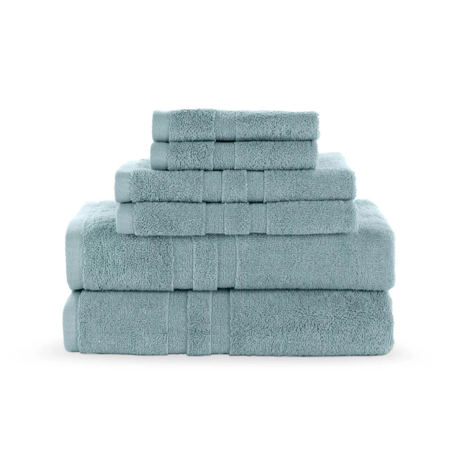 Luxury Spa Collection Wavy Quick Dry 6-Piece Towel Set - Taupe