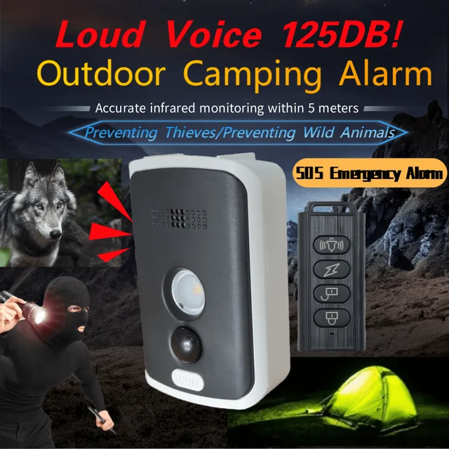 Wireless PIR Infrared Thermal Alarm Remote Control Outdoor Camping Anti-Animal Alarm Human Detection Sensor 2