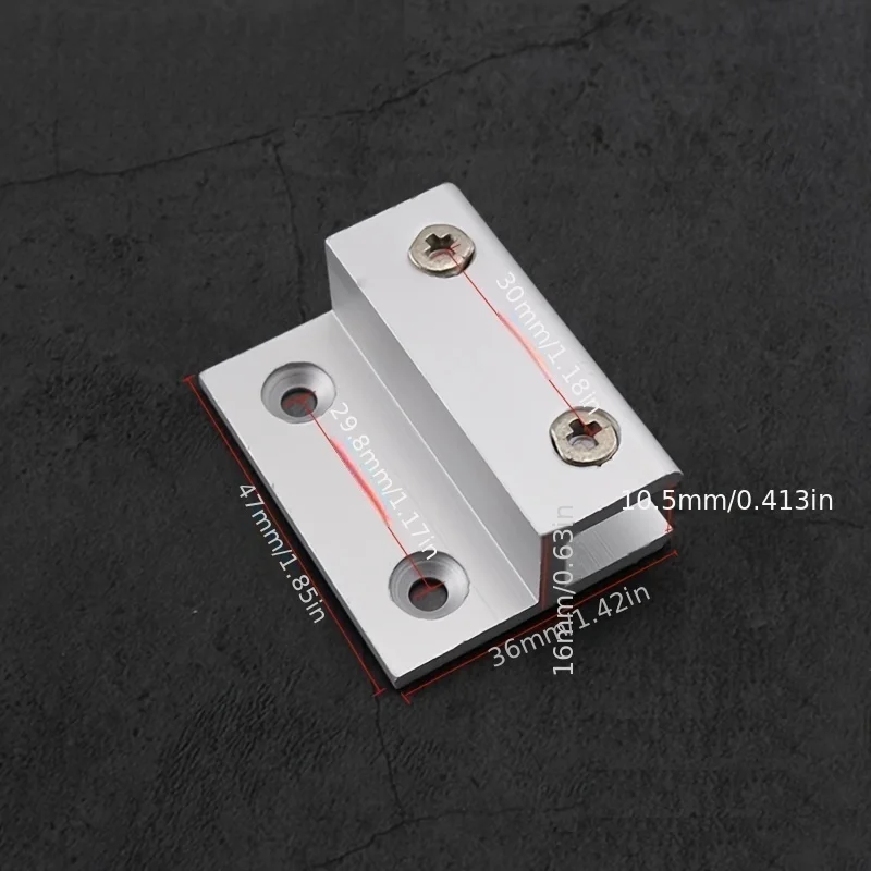 Mirror Holder 2/4Pcs h-shaped Aluminum Glass Acrylic Bathroom Wall Mounting Fastener Mirror Holder Fixing Clip Glass Clip mirror fixing kit,glass fasteners