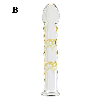 Crystal Glass Dildo G Spot Anal Dildo Plug Glass Penis Sex Toys For Woman Anal Dilator Stimulator Dildos For Women Masturbator 3