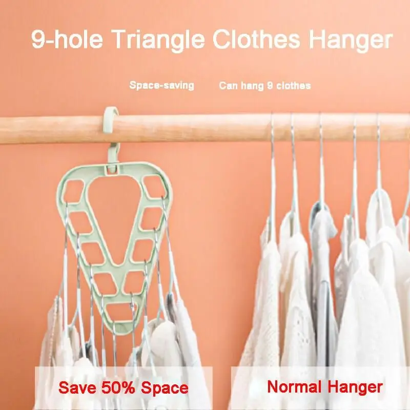 9-Hole Magic Clothes Hanger Closet Organizer Space Saving Multi-function  Drying Racks Wardrobe Scarf Storage Cloth Hanger - AliExpress