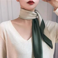70x70cm Fashion Luxury Women Satin Silk Shawl Square Scarf Tie Wraps Neckerchief Scarves Lady Headband Bandana Foulard 4