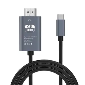 4K@60Hz HDMI Projection Cable USB Type C To HDMI Cable 2m For Macbook Pro Air Samsung Lenovo Thinkpad Switch