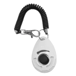 Durable & Lightweight Pet Training Clicker with Adjustable Wrist Strap (White)