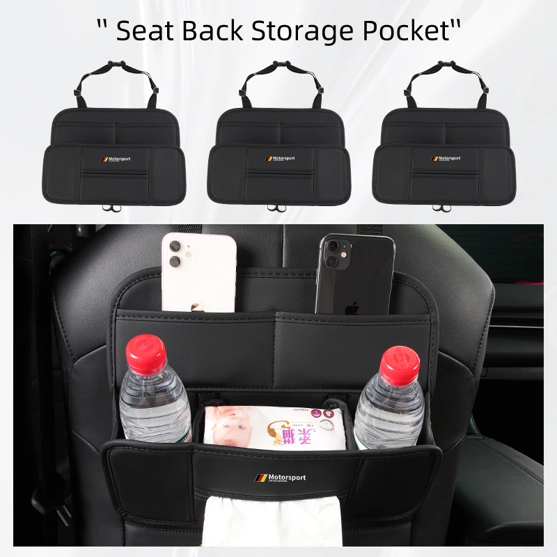Seggiolino Auto Schienale Organizer Sedile Posteriore Gancio Organizer Borsa Per Bmw Motor Sport E90 E60 E39 F30 F10 E87 X3 X4 X5 X1 G30 G20 M3 M5