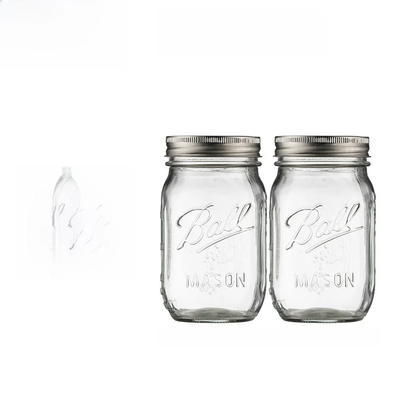 צנצנת זכוכית אטומה של מייסון לייף, כוס משקה שקופה, מיכל אחסון למטבח, עיצוב רטרו בסגנון אמריקאי לשימוש יומיומי