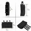 Tactical Triple Magazine Pouch Molle Admin Pouch Open Top Mag Bag Waist Pouch Compact EDC Bag Hunting Mag Holster Bag 6