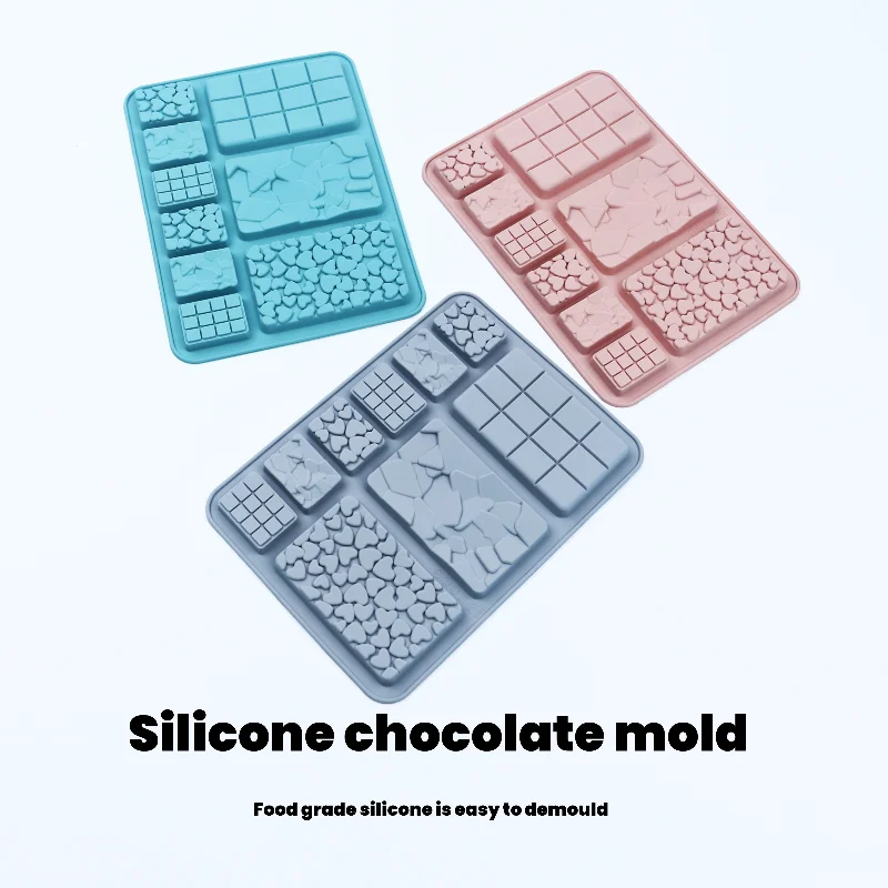 Baking Mold Waffle Chocolate Mold Silicone Moldes De Silicona Chocolate Bar Mold Reposteria Y Pasteleria