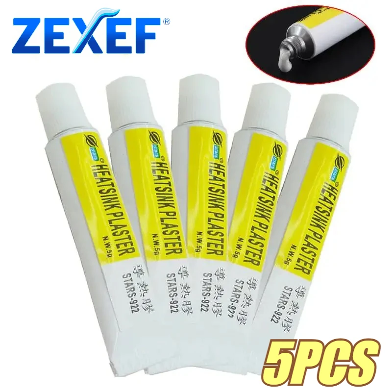 Thermal Paste Thermal Glue ZEXEF Thermal Pads Conductive Heatsink Glue 5g Plaster Viscous Adhesive Glue For Chip VGA RAM LED IC Cooler Radiator Cooling