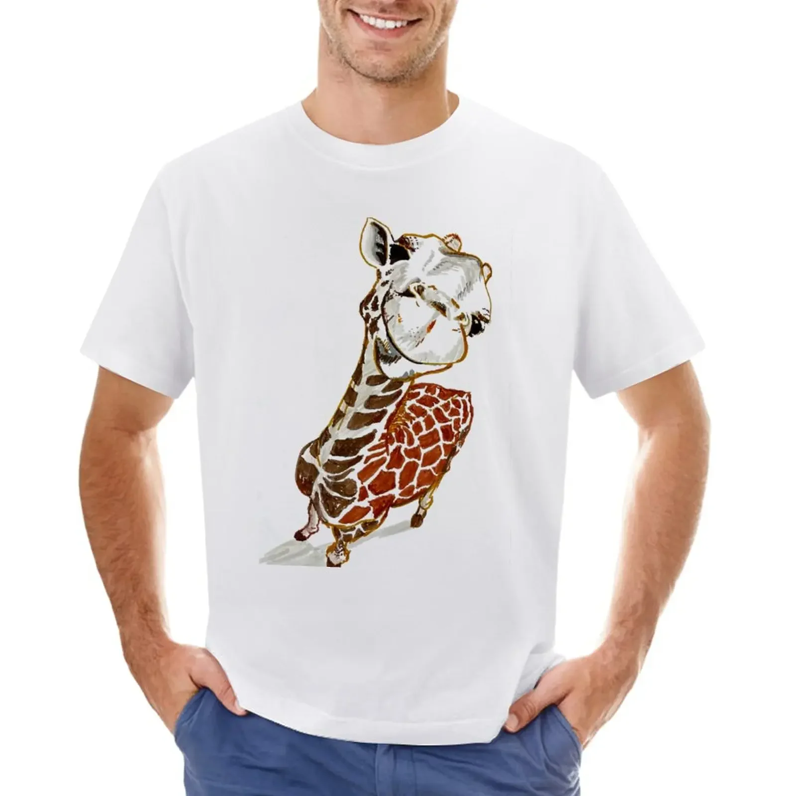 

Baby Giraffe T-Shirt vintage customs design your own graphics quick-drying black t-shirts for men