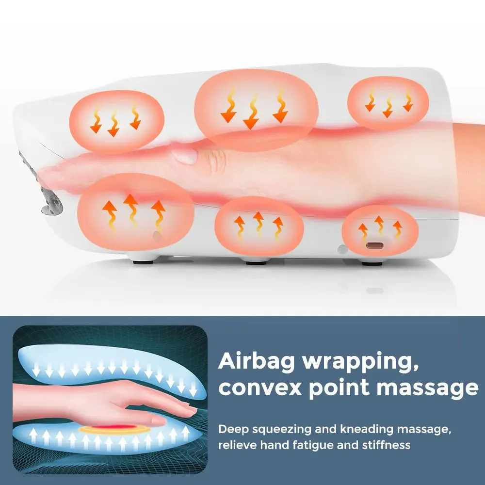 Hand Massager Relieve Fatigue Hand massager Heating palm beauty Air Compression Hot Compress Finger pressure Electric
