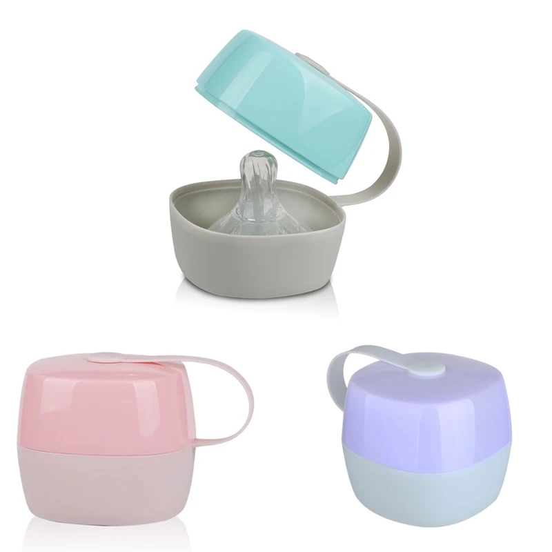Scatolina Succhietto,3 Pezzi Sterilizzaciuccio Portatile Scatola Ciuccio Trasparente Ciuccio Da Polvere Porta Ciuccio Neonato Portaciuccio Scatoline, per Uso di Viaggi All'aperto,3 colori
