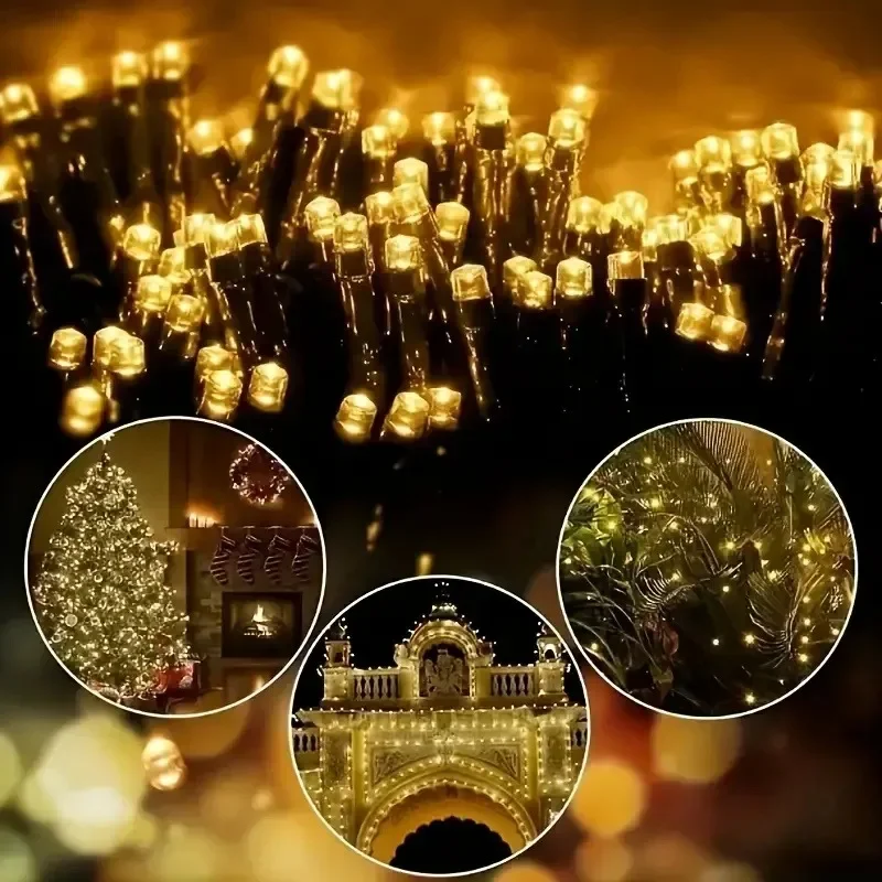 LED Solar String Lights 5M-32M 300LED 8 Modes Solar Powered Xmas Outdoor Lights Waterproof Starry Christmas Fairy