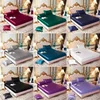 High-End Rayon Satin Fitted Sheet Silky Solid Color Bed Sheet Elastic Band Sheets Smooth Bedsheet Mattress Cover 140x200 160x200 6