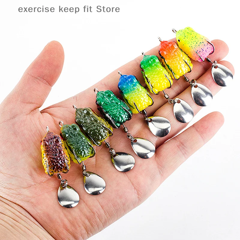 Outdoor Luya Long-Range Thunder Frog 2.5Cm/3G Mini Frog Hits Black Software Toad Frog Double Hook Noise Paillettes