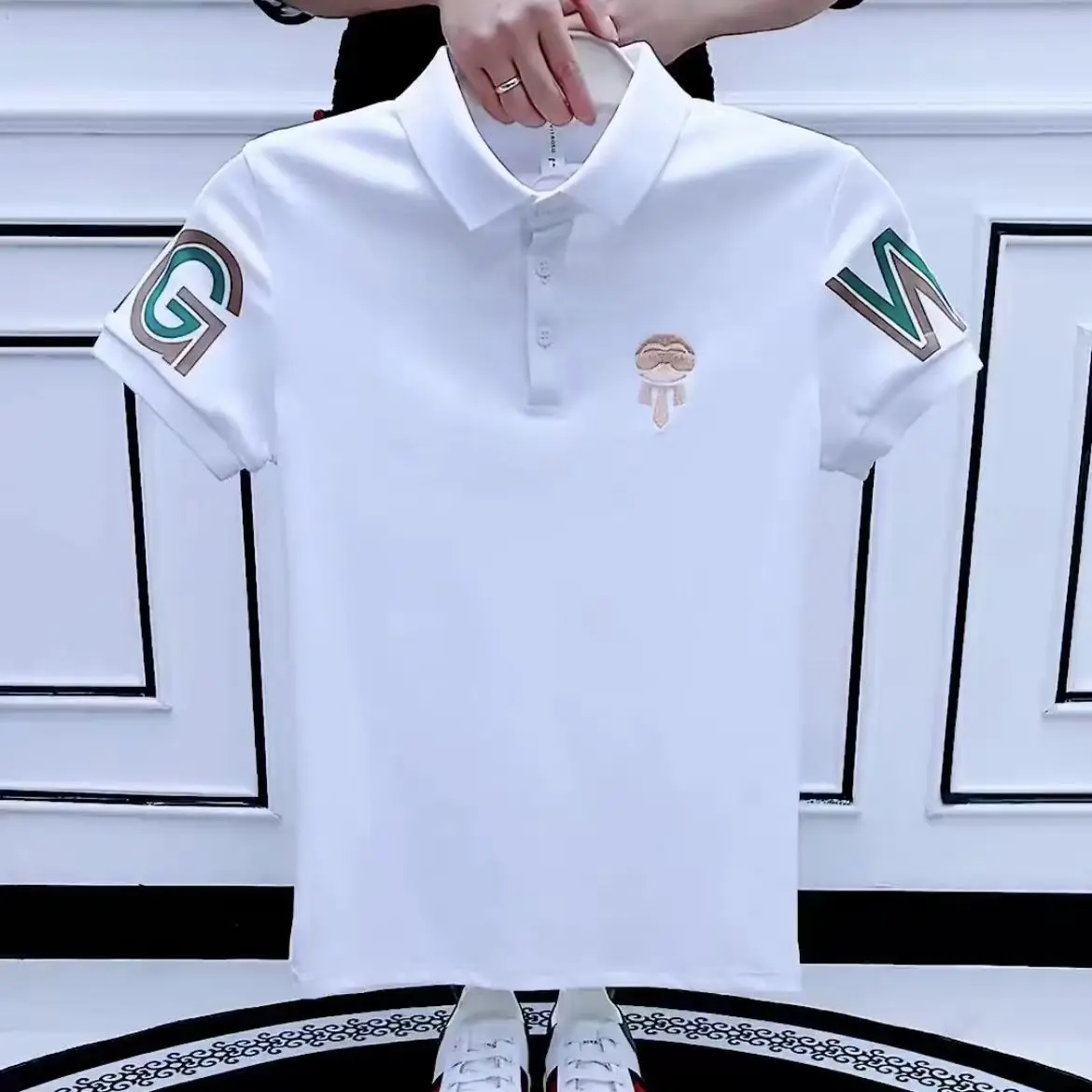thumbnail image 1 of Camiseta para hombre, estilo gótico grunge, color verde, con cuello, polos gráficos, rock trashy, Y2k, ropa bordada para hombre 2024, XL, 1 of 4