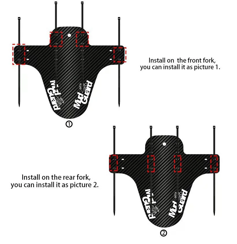 MTB Bike Fenders Bicycle Parts Mudguard Front/Rear MTB Mud Hugger Ultralight Portable Mountain Bike Mud Guard Bicycle Fender