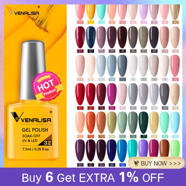 Venalisa Fashion Bling 7.5ml Soak Off UV LED Gel per unghie smalto per unghie cosmetici Nail Art Manicure unghie smalto Gel VIP3 smalto per unghie 1