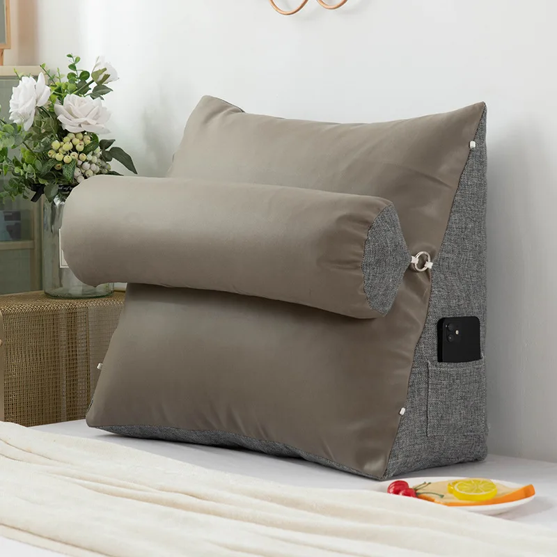 Bed Triangular Cushion Chair Bedside Lumbar Chair Backrest Lounger Lazy Office Chair Living Room Reading Pillow Household Decor 2