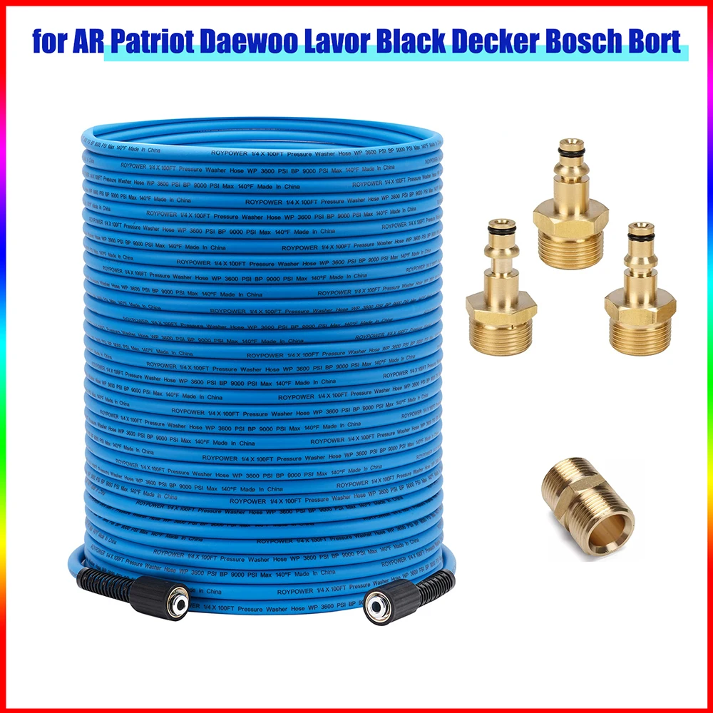 UltraFlexiblePressureWasherHosePipeCordWaterCleaningHoseExtensionHoseForWasherCar