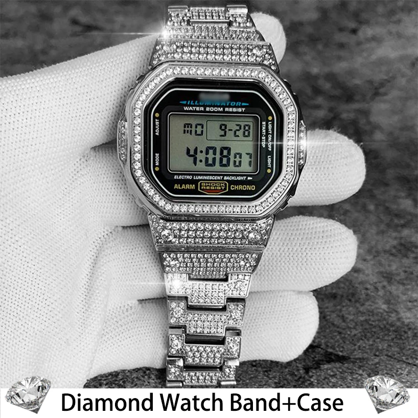 Luxury Diamond Mod Kit for Casio G shock DW5600 GW5000 GLX5600 GW M5610