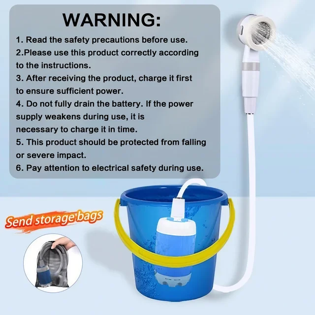 Portable Rechargeable Outdoor Shower 6