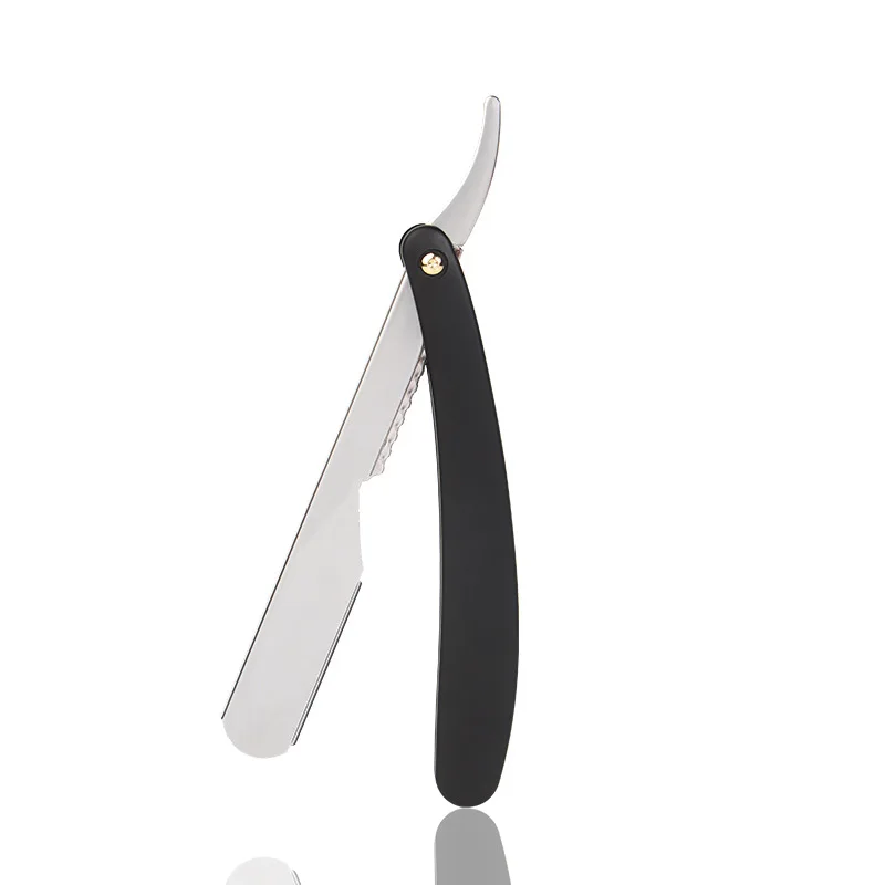 Manual Folding Shaver Portable Beard And Hair Trimmer Stainless Steel Straight Edge Razor Barber Shop Eyebrow Trimming Knife