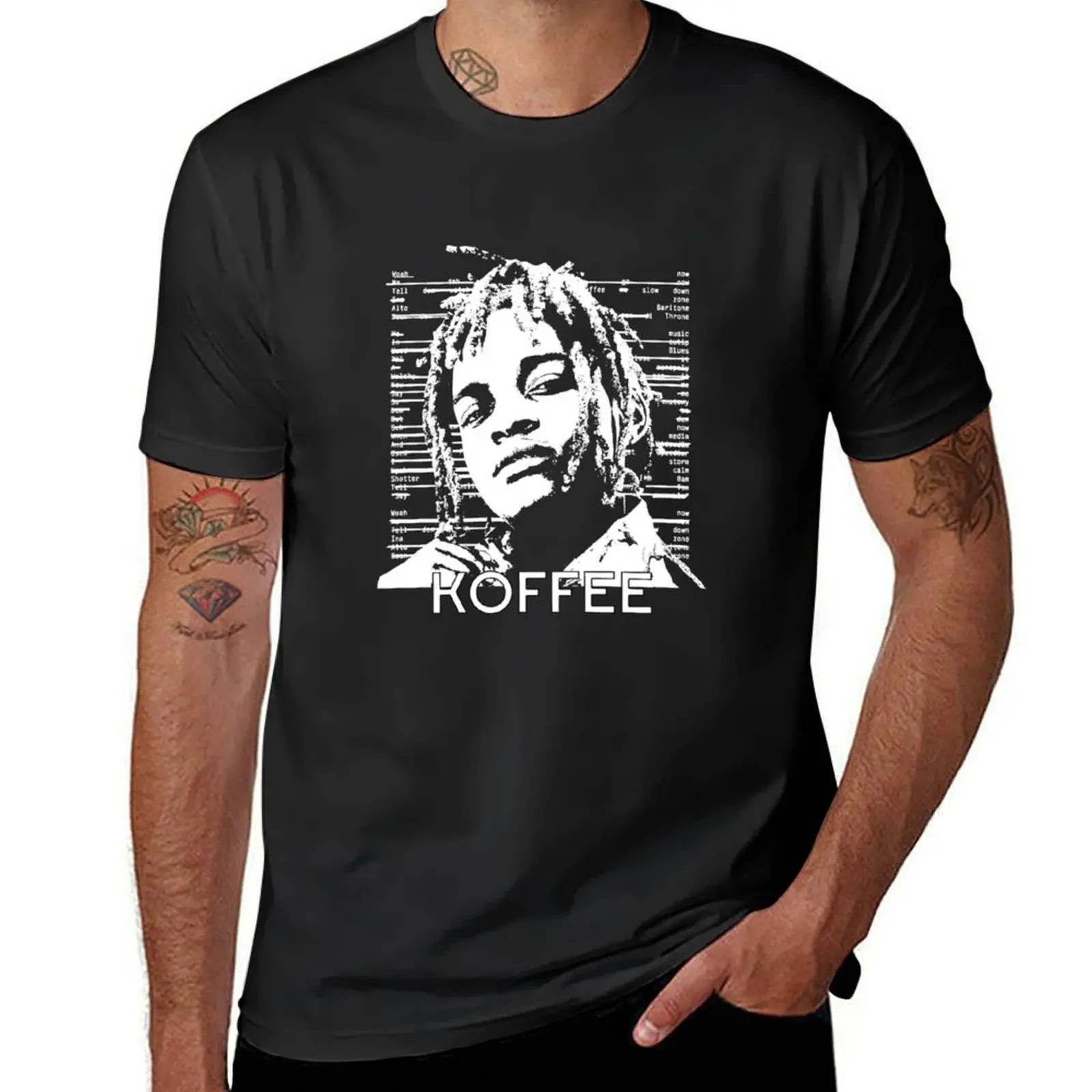 Koffee T-Shirt Abbigliamento Estetico Abbigliamento Hippie Camicie Graphic Tees Graphics Plain White T-Shirt Uomo