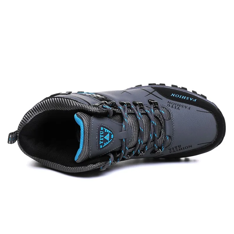 Winter Men Snow Boots Plush Big Size 46 47 Outdoor Mens Sneakers Non-slip Adult Rubber Hiking Warm Fur Ankle winter snow boots men boots