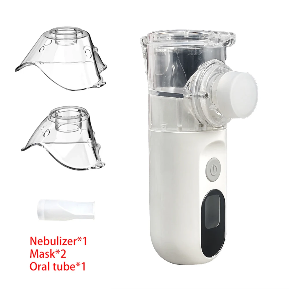 AiQUE 3.5&mu;m Rechargeable Mesh Nebulizer with LED Screen Silent Portable Medical Handheld Nebulizador Inhaler Inhalator Atomizer