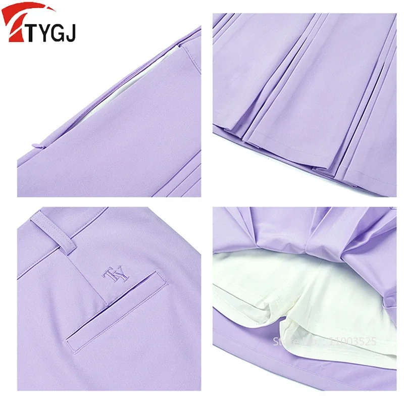Ttygj Women High Waist Pleated Skirt Sport Golf Tennis Skirts A-lined Pickball Workout Athletic Skorts Lady Golf Sportswear