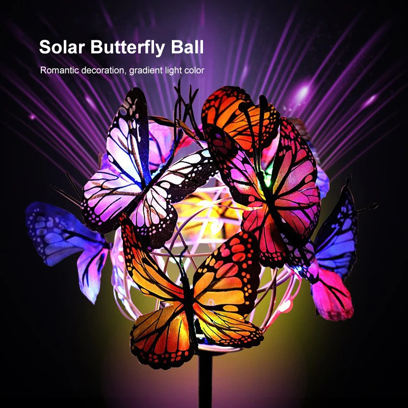 solar garden lights Led Butterflies Solar Garden Lights Outdoor Dragonfly Lawn Lamps  Lawn Landscape Stakes Lamps For Courtyard Decor solar lights outdoor