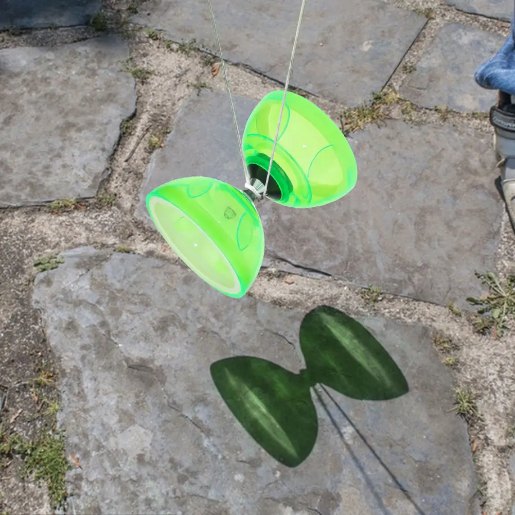 Chinese Yoyo Diabolo Set with 2 Diabolo Sticks String and Net Bag Triple Bearing Juggling for Adults Kids
