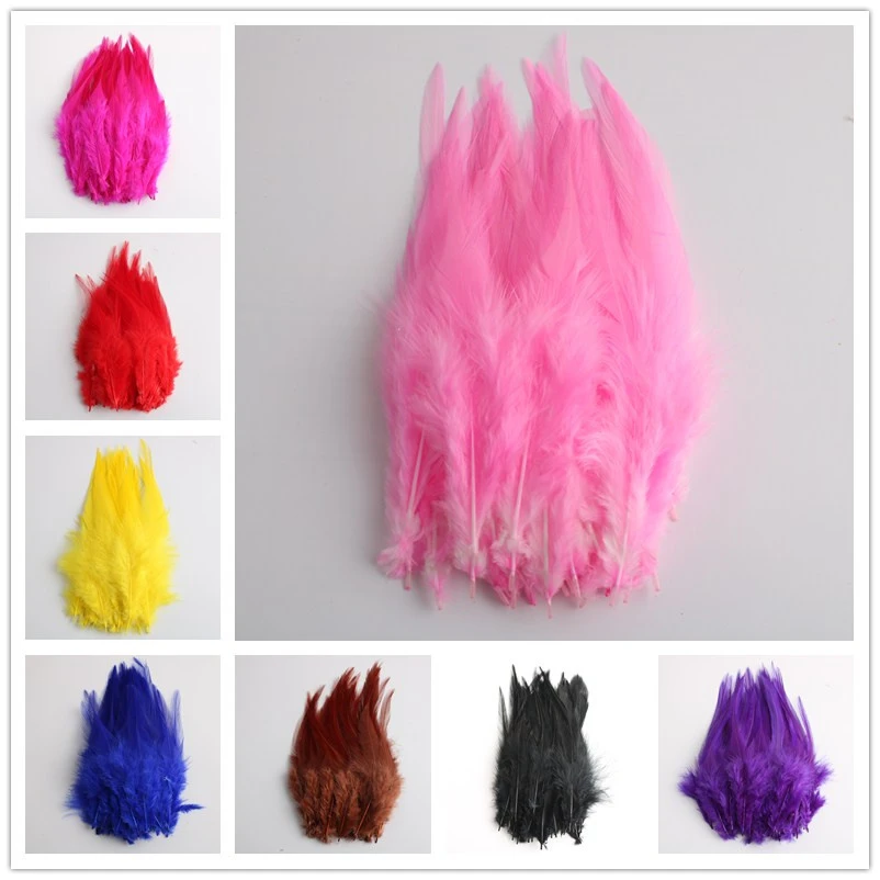 50pcs/lot Beautiful Chicken Feathers for Crafts 10-15cm/4-6Inch Rooster Feathers for Crafts DIY Jewelry Accessories Plumas