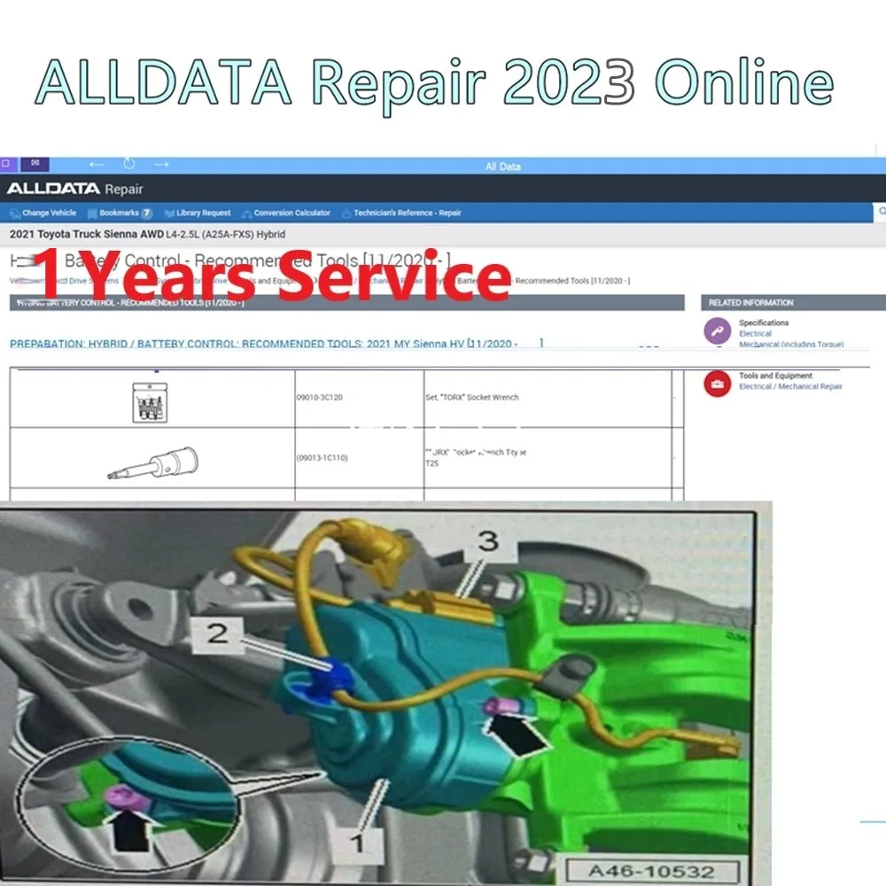 Newest Alldata Repair Online Software 2025 Year All Data 2022 for Cars