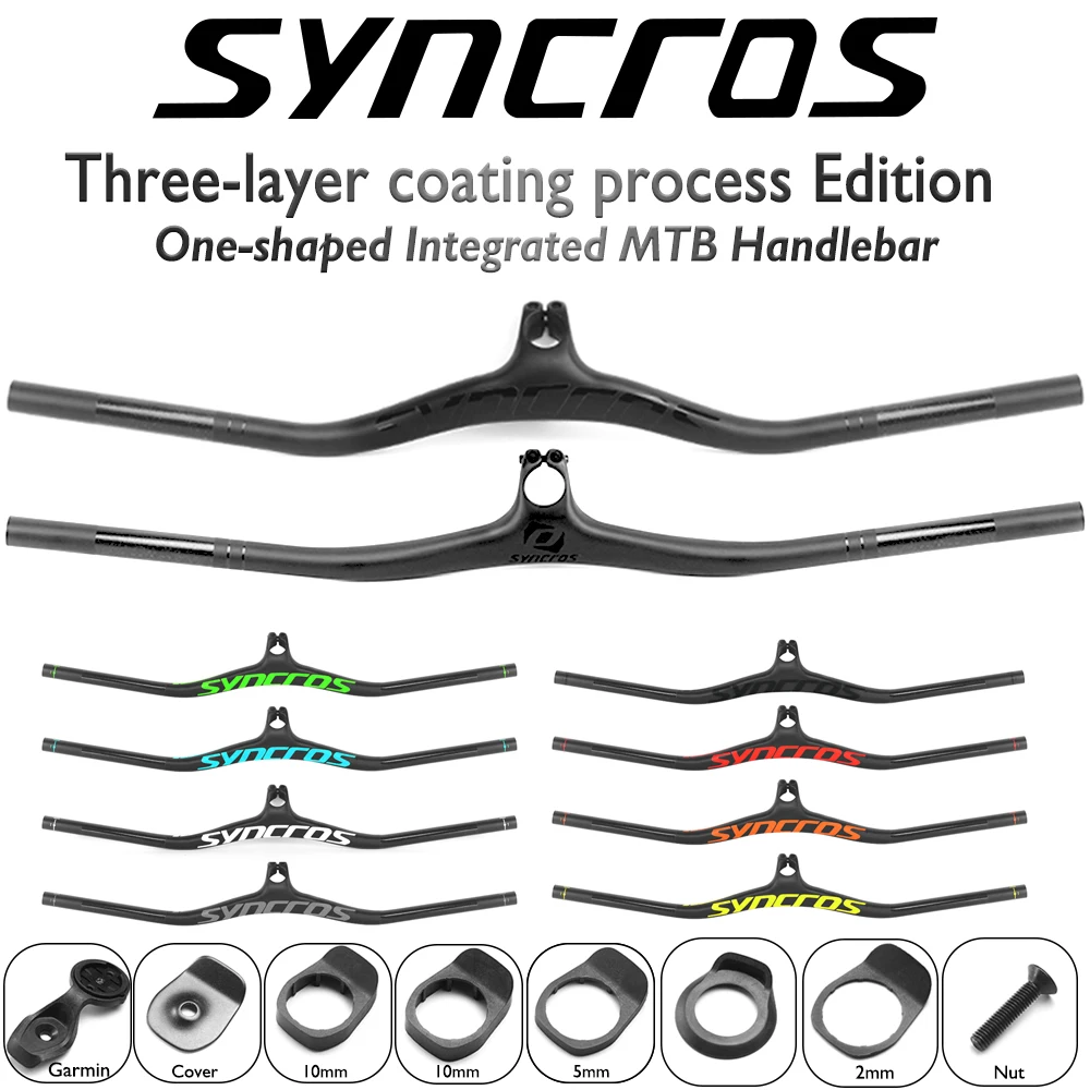 

SYNCROS MTB Bicycle Integrated Handlebar Full Carbon Fiber FRASER IC SL -8/-17/-25 Degree Three Specificatio Bike Patrts