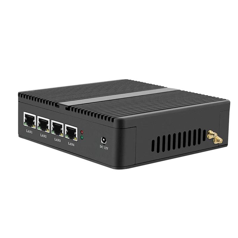 Firewall Router pFsense Fanless Mini PC Celeron J1900 J4125 4 Core 4