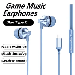 Elite Gaming Wired Headphones with Heavy Bass and Hi - Fi Sound Quality (Blue Type C)