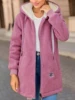 Thickened Fleece-lined Sweatshirt Women's Hooded Top Cardigan Winter Trendy New Style Lamb Wool Jacket 2