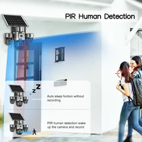 20MP 4G Sim caméra solaire WiFi 10X Zoom optique 3-PTZ 4 objectifs 3 écrans caméras de sécurité sans fil extérieures suivi automatique CCTV V380 6