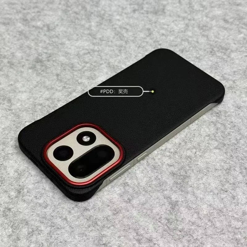 Luxurious Slim PU Leather Silicone Phone Case - Elegant Thin Protective Back Cover