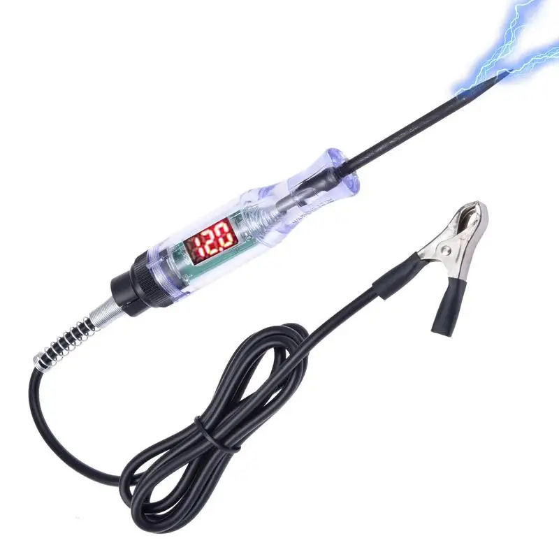 

Auto 3-48 V DC Car Truck Voltage Circuit Tester Car Test Long Probe Pen Light Bulb Automobile