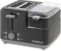NEW 78500 Breakfast Station, 2-Slice Toaster with Removable Meat and Vegetable Warming Tray and Egg Cooker/Poacher, Black 1