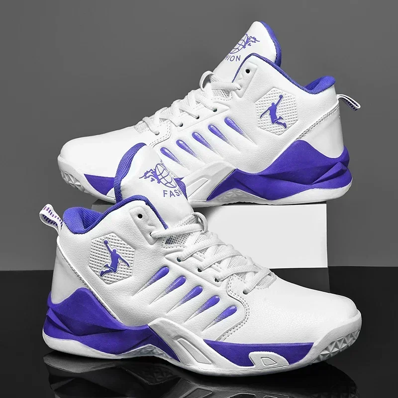 Basketball Shoes Men's Comfortable Breathable Padded Non-Slip Outdoor Fitness Sports Fashion Running Shoes Cool