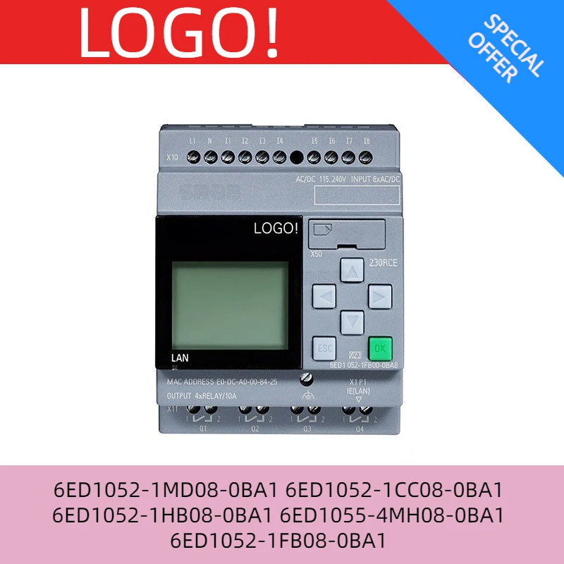 

LOGO 8.3 6ED1 052 055 6ED1052-1MD08-0BA1 1CC08 1HB08 6ED1055-4MH08-0BA1 6ED1052-1FB08-0BA1 6ED10521MD080BA1 Original Brand New