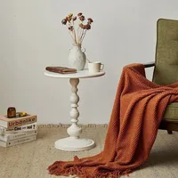 Table d'appoint rétro en fer forgé, petite table ronde de rangement pour chevet, canapé, salon, balcon, table basse domestique 5